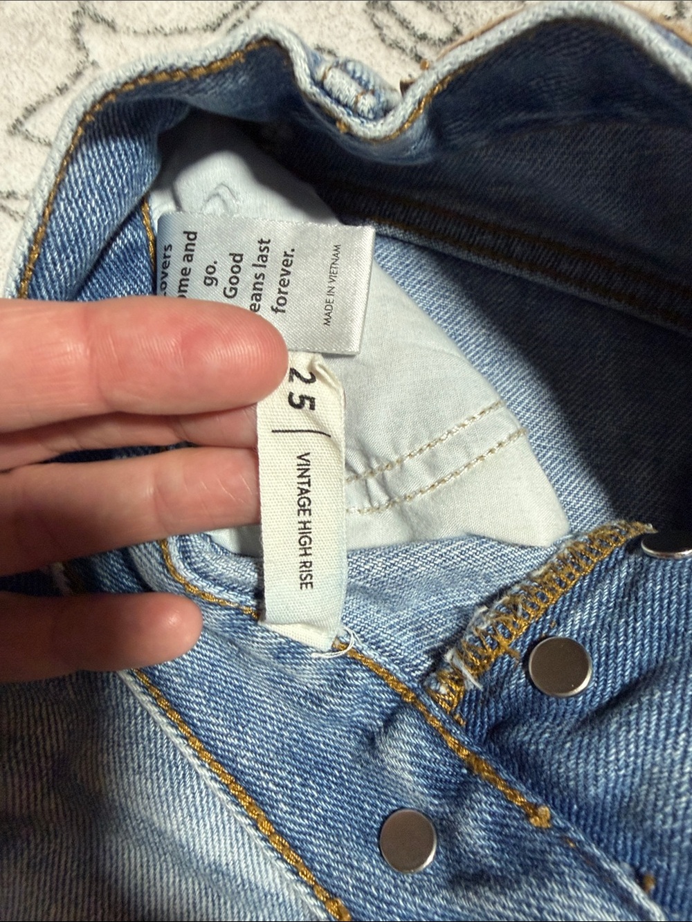 PacSun Light Blue High-Rise Distressed Denim Shorts - Picture 4 of 6